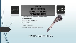 Audi 1.6 Diesel Injectors For Sale On Exchange Or To Recon With Warranty