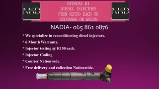 Hyundai H1 Diesel Injectors For Sale Or To Recon