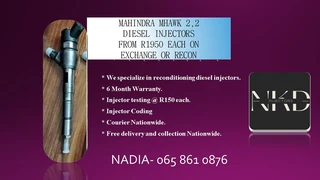 Mahindra Mhawk 2.2 Diesel Injectors For Sale On Exchange Or To Recon With Warranty