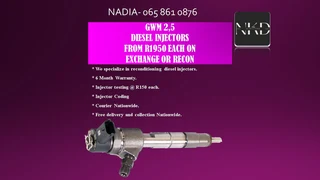Gwm 2.5 Diesel Injectors For Sale Or To Recon