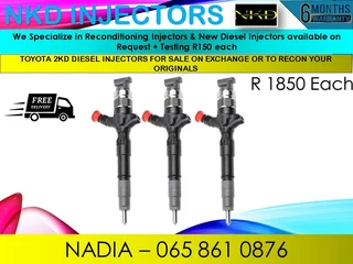 Toyota 2kd Diesel Injectors For Sale On Exchange With 6 Months Warranty