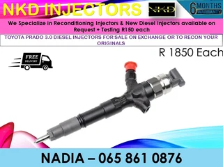 Toyota Prado 3.0 Diesel Injectors For Sale Or To Recon