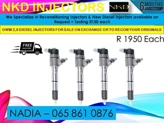 Gwm 2.8l Diesel Injectors For Slae On Exchange With 6 Months Warranty