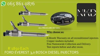 Ford Everest (3.0/bt50) Diesel Injectors For Sale On Exchange Or To Recon