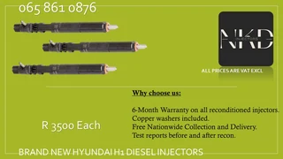 New Hyundai H1 Diesel Injectors For Sale O Exchange Or To Recon