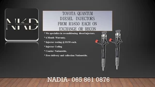 Toyota Quantum Diesel Injectors For Sale On Exchange