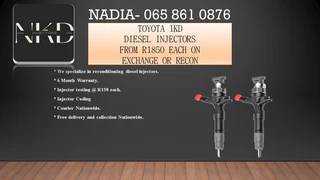 Toyota 1kd Diesel Injectors For Sale Or To Recon