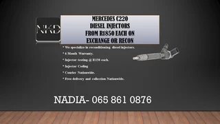 Mercedes C220 Diesel Injectors For Sale Or To Recon