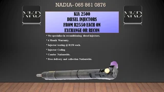 Kia 2500 Diesel Injectors For Sale Or To Recon
