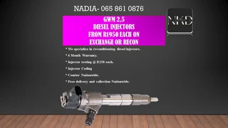 Gwm 2.5 Diesel Injectors For Sale Or To Recon