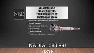 Volkswagen 1.6 Diesel Injectors For Sale On Exchange Or To Recon With Warranty