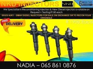 Isuzu 4jk1 Dteq Diesel Injectors For Sale On Exchange Or To Recon With Warranty