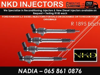 Ford Ranger 3.2 Diesel Injectors For Sale On Exchange Or To Recon With Warranty