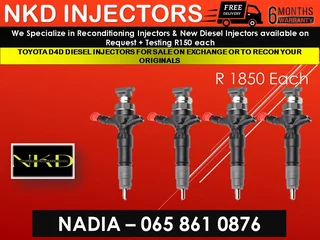 Toyota D4d Diesel Injectors For Sale Or To Recon
