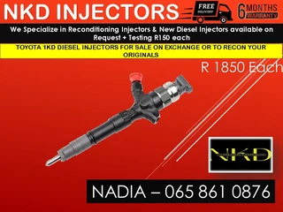 Toyota 1kd Diesel Injectors For Sale On Exchange Or To Recon With Warranty