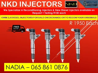 Gwm 2.8l Diesel Injectors For Sale On Exchange Or To Recon