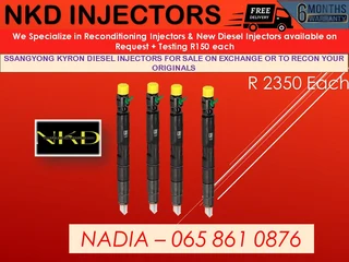 Ssangyong Kyron Diesel Injectors For Sale On Exchange Or To Recon With Warranty