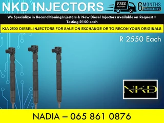 Kia (2500) Diesel Injectors For Sale On Exchange Or To Recon With Warranty
