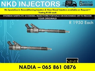 Hyundai Santa Fe 2l Diesel Injectors For Sale On Exchange Or To Recon With Warranty