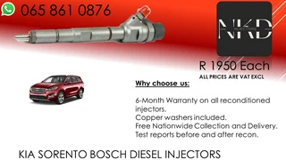 Kia Sorento Diesel Injectors For Sale Or To Recon