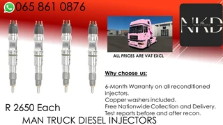 Man Truck Diesel Injectors For Sale Or To Recon