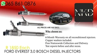 Ford Everest (3.0/bt50) Diesel Injectors For Sale On Exchange Or To Recon With Warranty