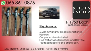 Mahindra ,hawk 2.2 Diesel Injectors For Sale On Exchange Or To Recon With Warranty