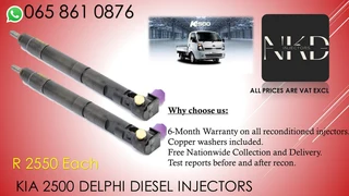 Kia 2500 Diesel Injectors For Sale Or To Recon