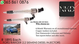 Ford Ranger 2.2 Diesel Injectors For Sale On Exchange Or To Recon With Waranty