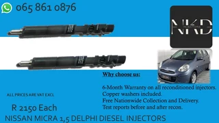Nissan Micra 1.5 Diesel Injectors For Sale Or To Recon