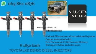 Toyota 1kd Diesel Injectors For Sale Or To Recon