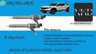 Mazda Bt50 Diesel Injectors For Sale On Exchange Or To Recon With Warranty