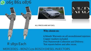 Mercedes C220 Diesel Injectors For Sale Or To Recon