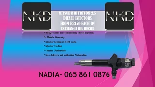 Mitsubishi Triton 2.5 Diesel Injectors For Sale On Exchange Or To Recon With Warranty