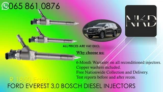 Ford Everest (3.0/bt50) Diesel Injcetors For Sale On Exchange Or To Recon With Warranty
