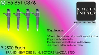 MAZDA BT50 NEW DIESEL INJECTORS FOR SALE ON OR TO RECON