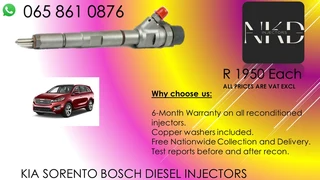 Kia Sorento Diesel Injectors For Sale Or To Recon