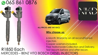 Mercedes Benz Vito Diesel Injectors For Sale Or To Recon