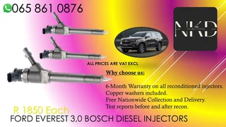 Ford Everest (3.0/bt50) Diesel Injectors For Sale On Exchange Or To Recon With Warranty
