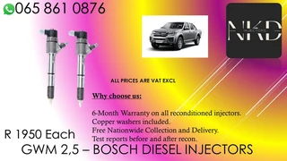 Gwm 2.5 Diesel Injectors For Sale Or To Recon