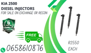 Kia 2500 Diesel Injectors For Sale Or To Recon