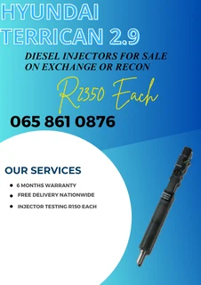 Hyundai Terrican 2.9 Diesel Injectors For Sale Exchange Or To Recon With Warranty