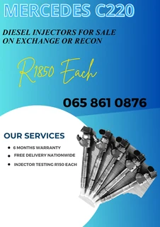 Mercedes C220 Bosch Diesel Injectors For Sale On Exchange Or To Recon With Warranty