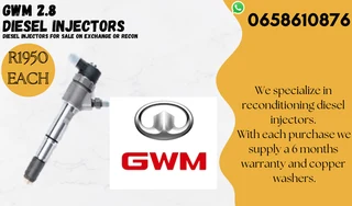 Gwm 2.8 Diesel Injectors For Sale On Exchange With 6 Months Warranty