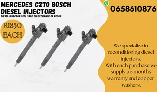 Mercedes C270 Bosch Diesel Injectors For Sale On Exchange With 6 Months Warranty