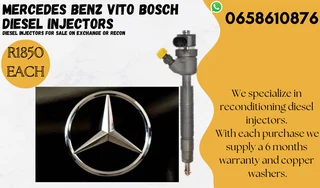 Mercedes Benz Vito Diesel Injectors For Sale On Exchange Or To Recon With Warranty