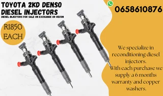 Toyota 2kd Injectors For Sale Or To Recon