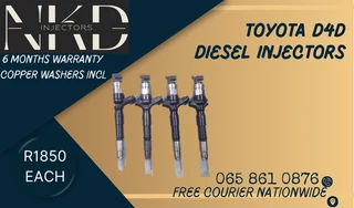 Toyota D4d Diesel Injectors For Sale On Exchange Or To Recon With Warranty