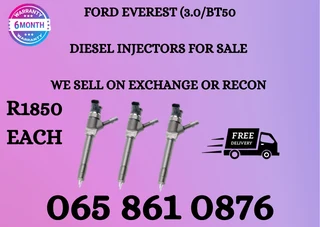 Ford Everest (3.0/bt50) Diesel Injectors For Sale On Exchange Or To Recon