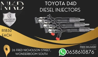 Toyota D4d Diesel Injectors For Sale On Exchange With 6 Months Warranty